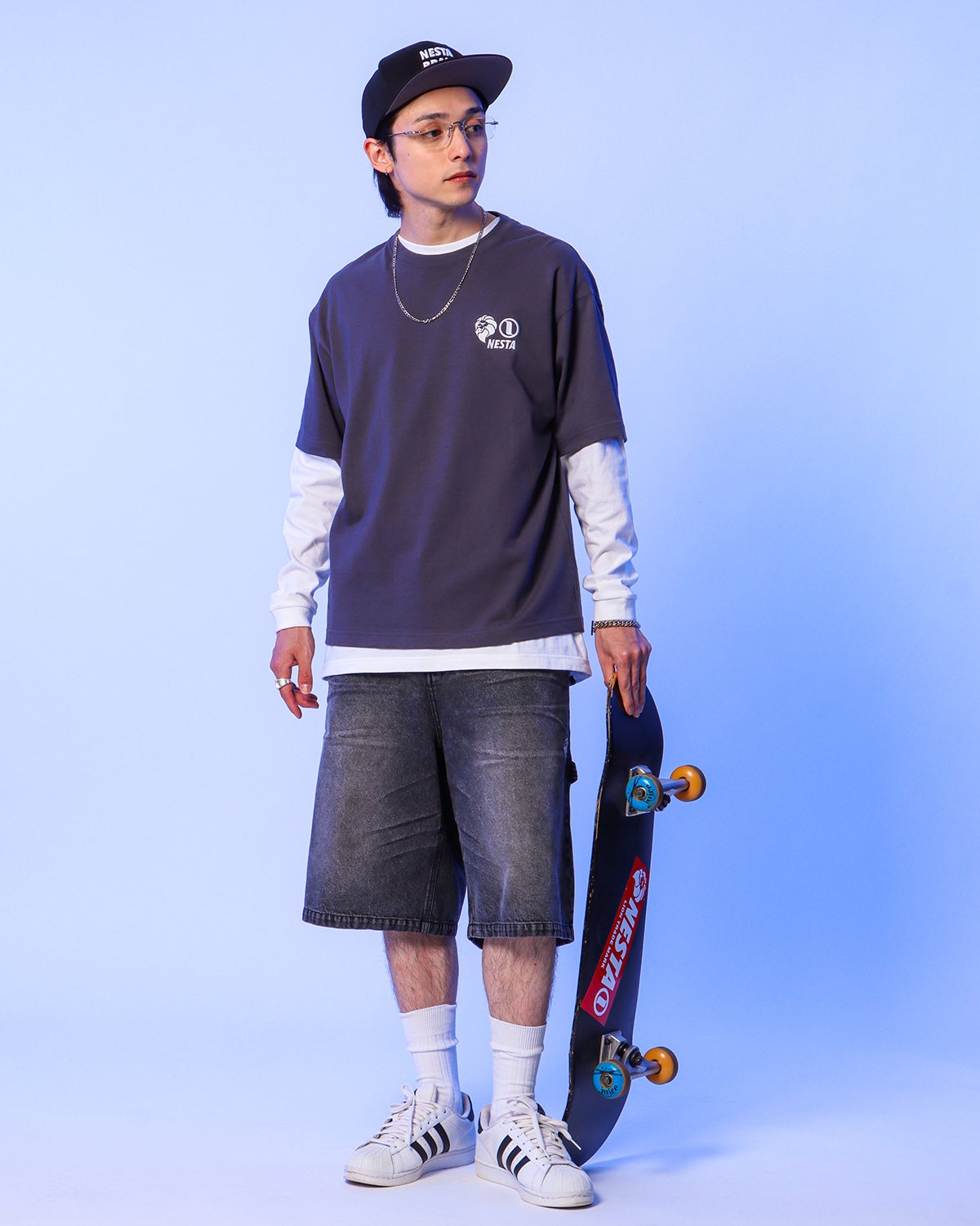 チャコール:175cm(Mサイズ着用)