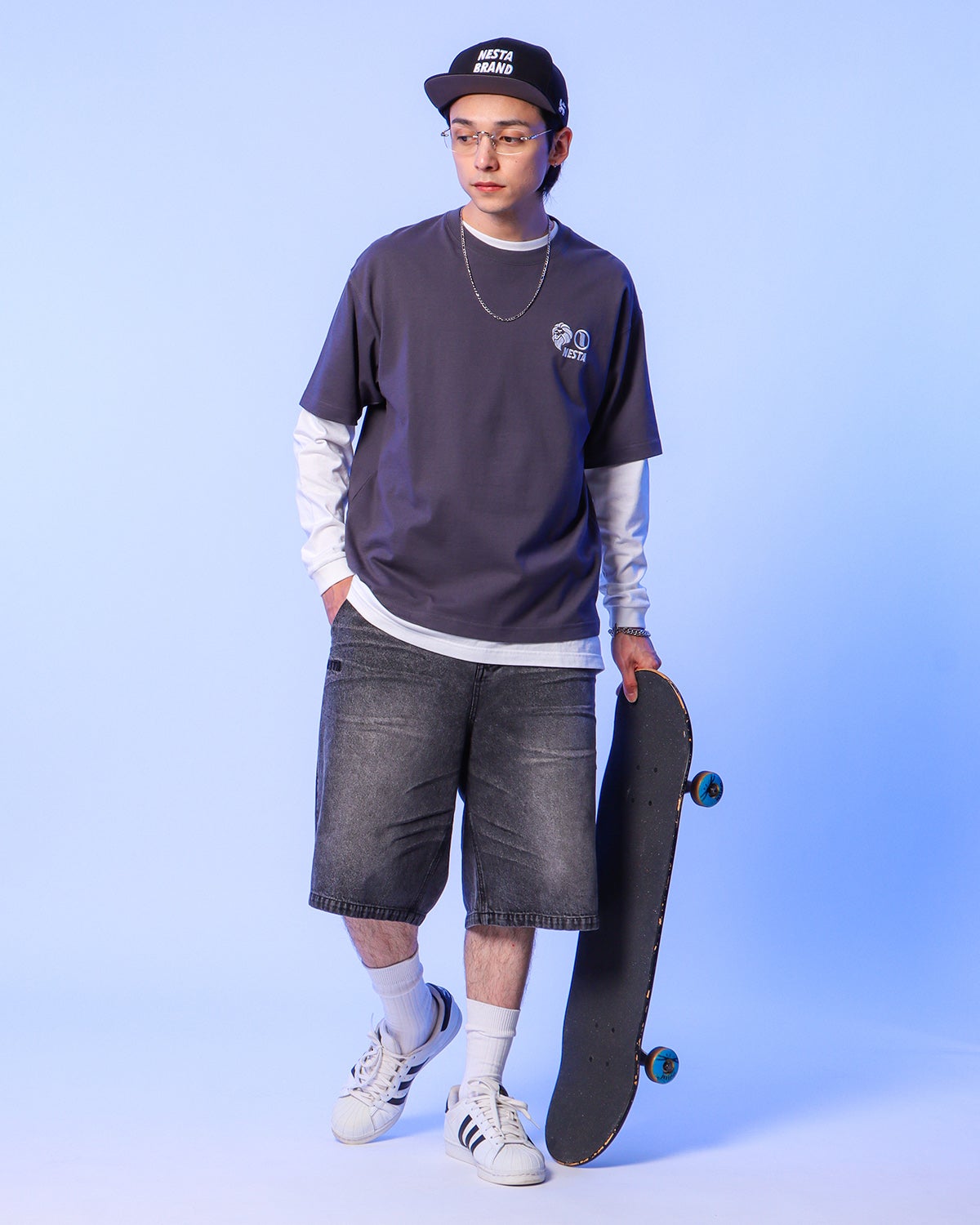 チャコール:175cm(Mサイズ着用)