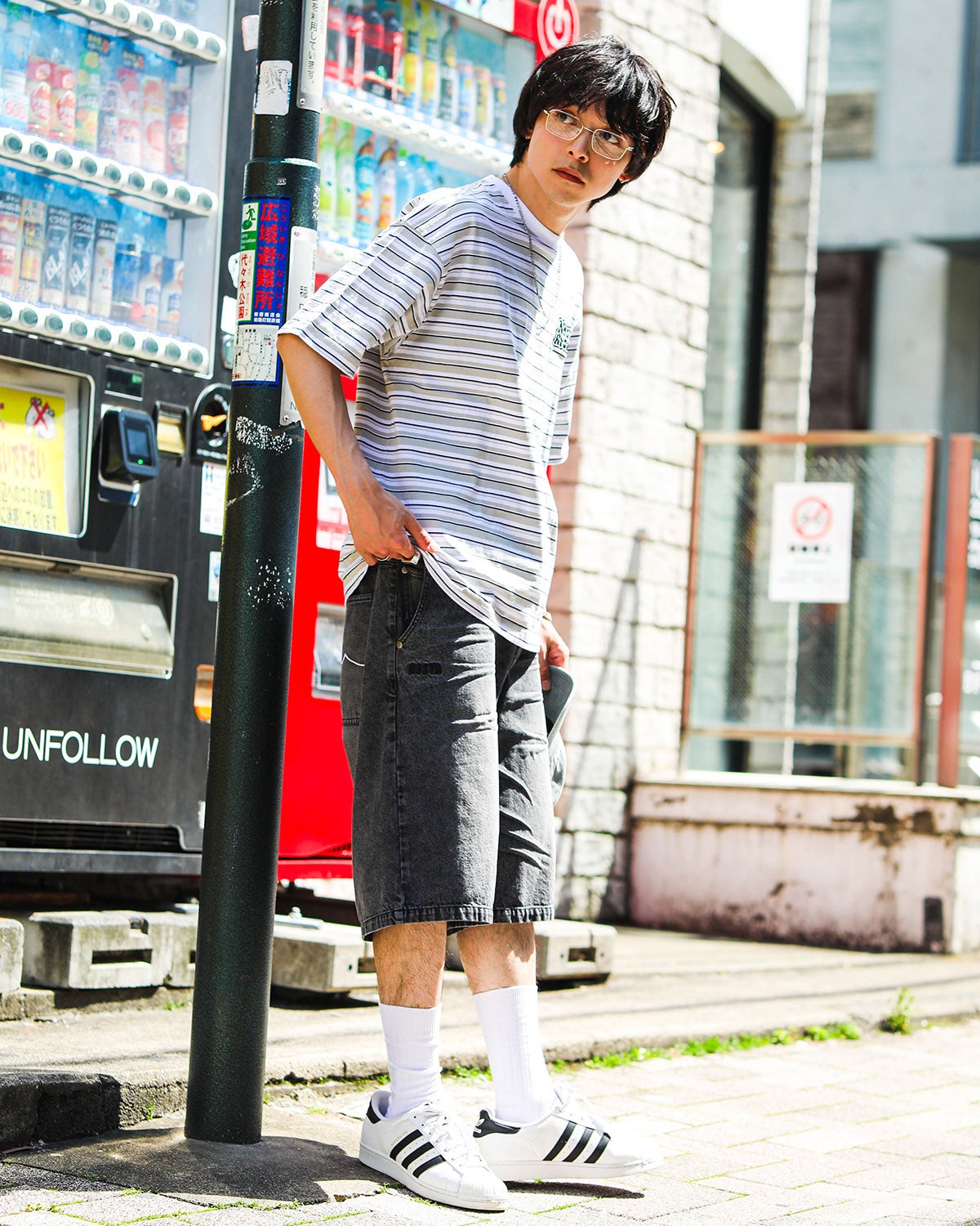 ホワイト：175cm(Lサイズ着用)