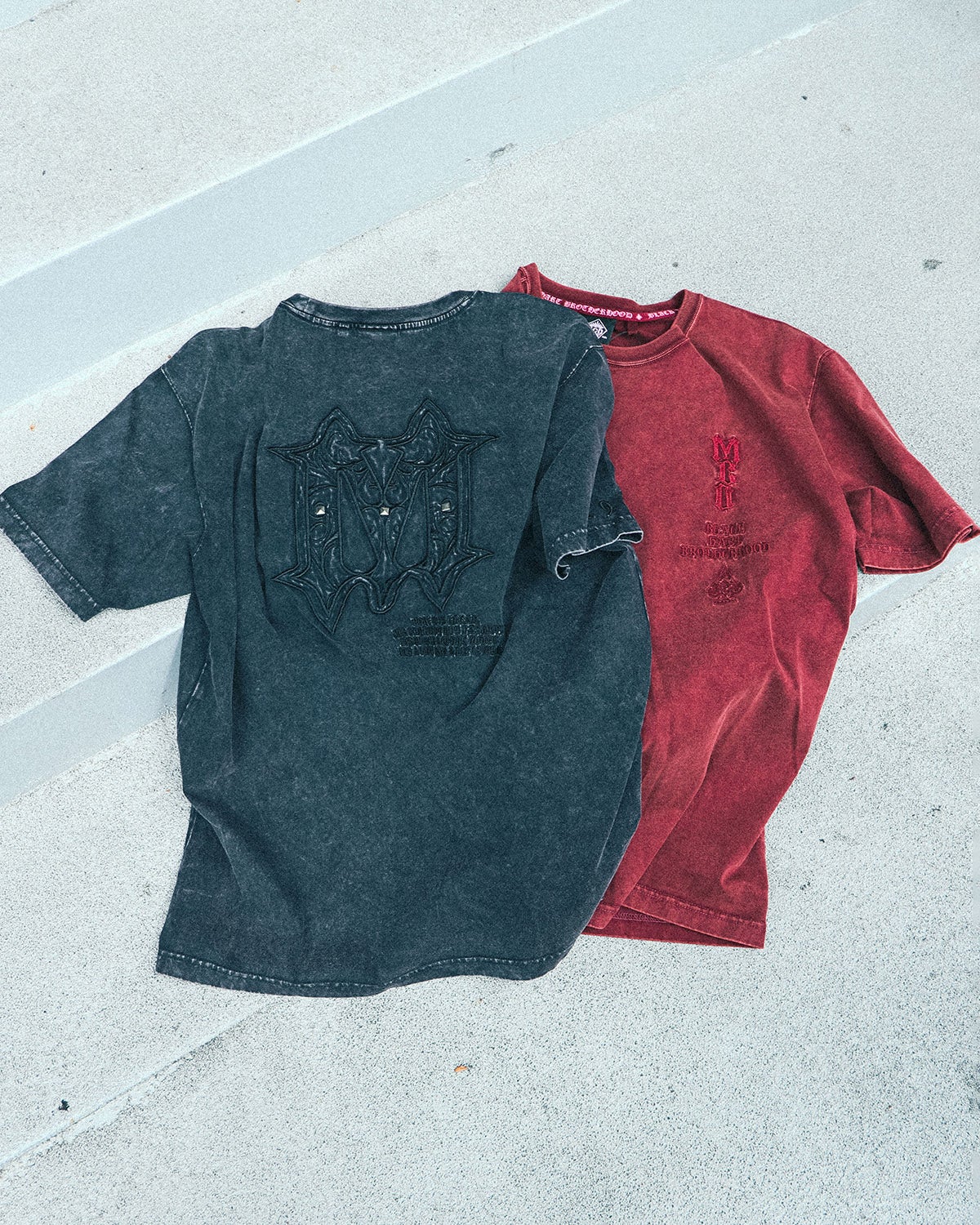 エイジング バックロゴ 同色刺繍 T