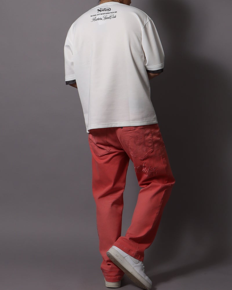 ピンク：178cm/75kg(Lサイズ着用)