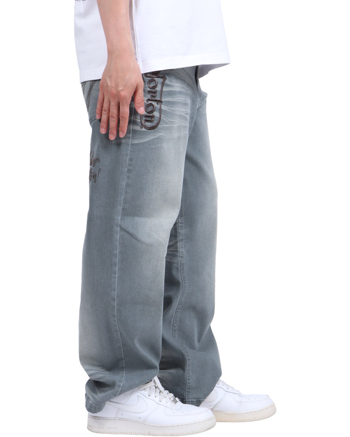 グレー：174cm62kg(Lサイズ着用)