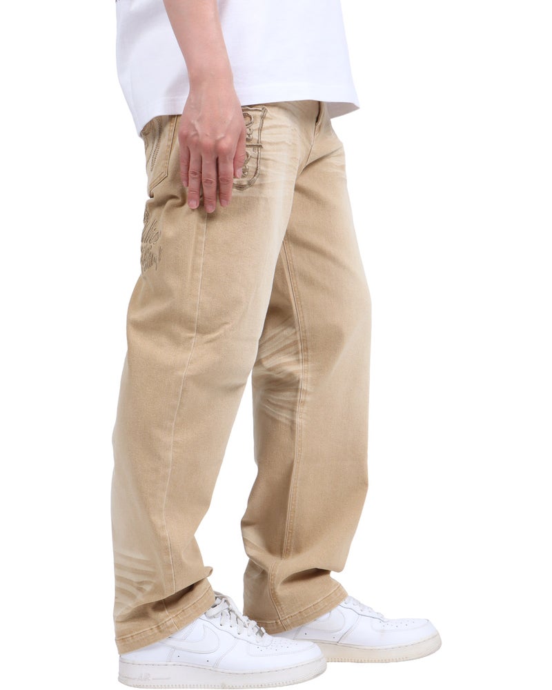 ベージュ：174cm62kg(Lサイズ着用)