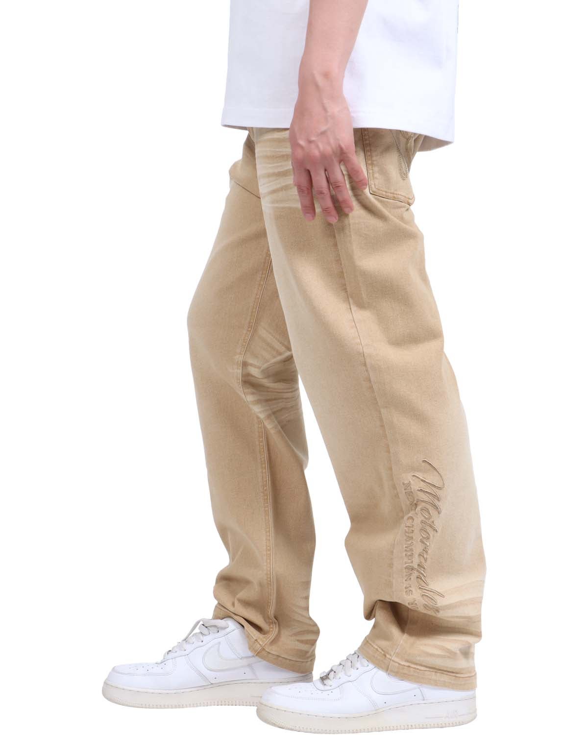 ベージュ：174cm62kg(Lサイズ着用)