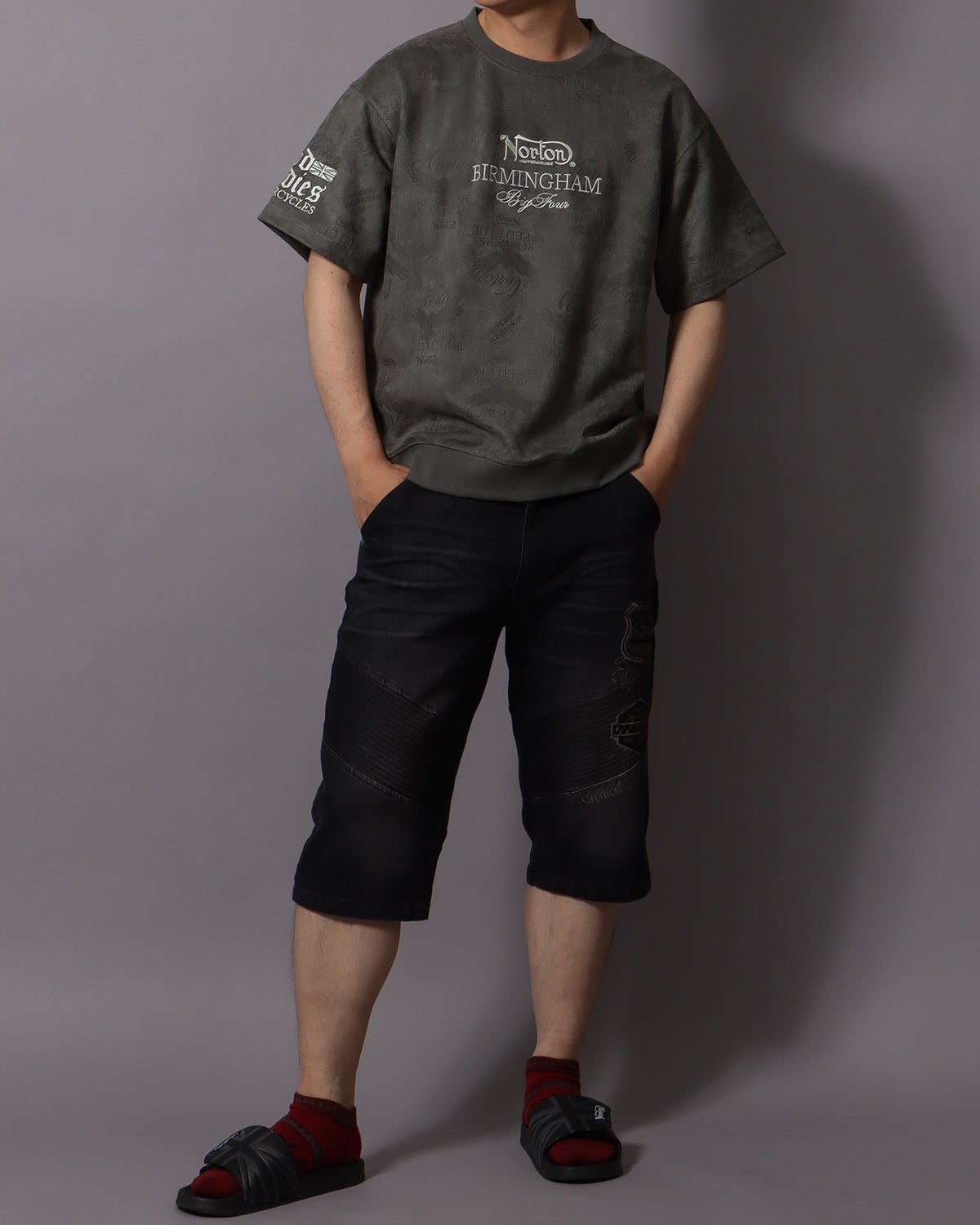 グリーングレー：178cm/75kg(Lサイズ着用)