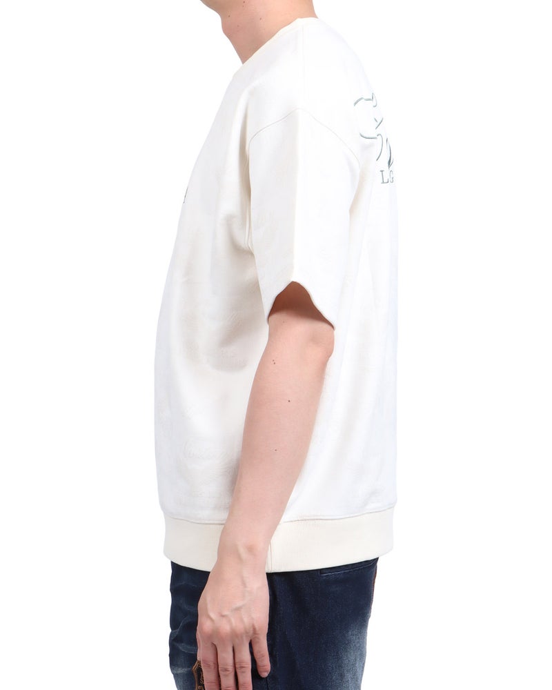 オフホワイト：174cm62kg(Lサイズ着用)