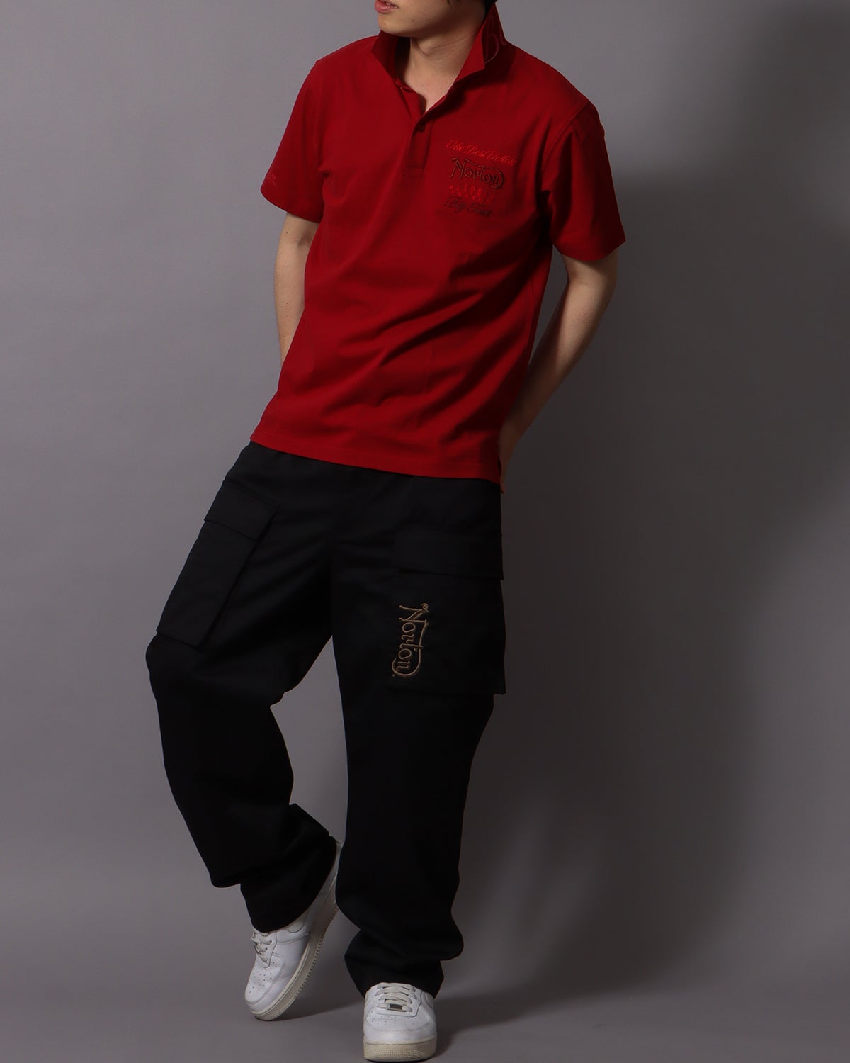 ダークレッド：178cm/75kg(Lサイズ着用)