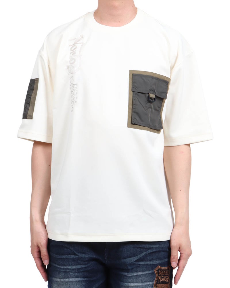 オフホワイト：174cm62kg(Lサイズ着用)