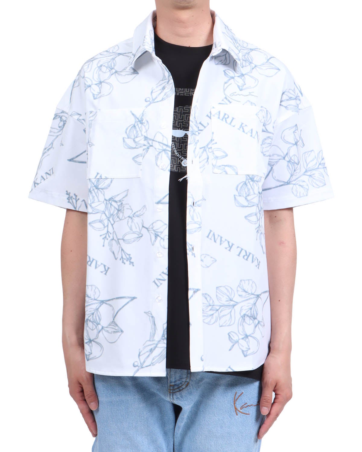 ホワイト：174cm62kg(Lサイズ着用)