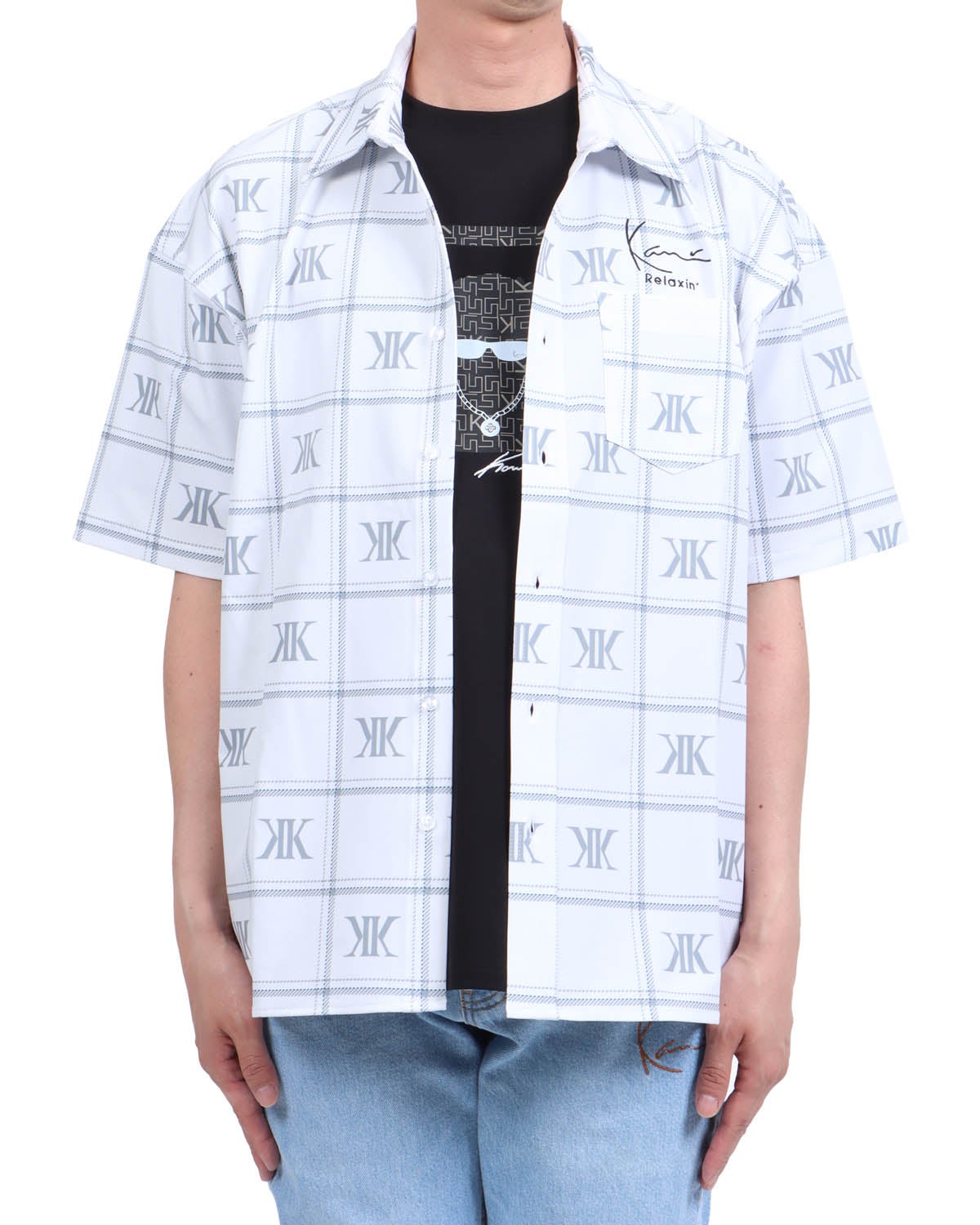 Karl Kani] ハイブリッド 多機能 チェック 半袖 シャツ | PEET ONLINE