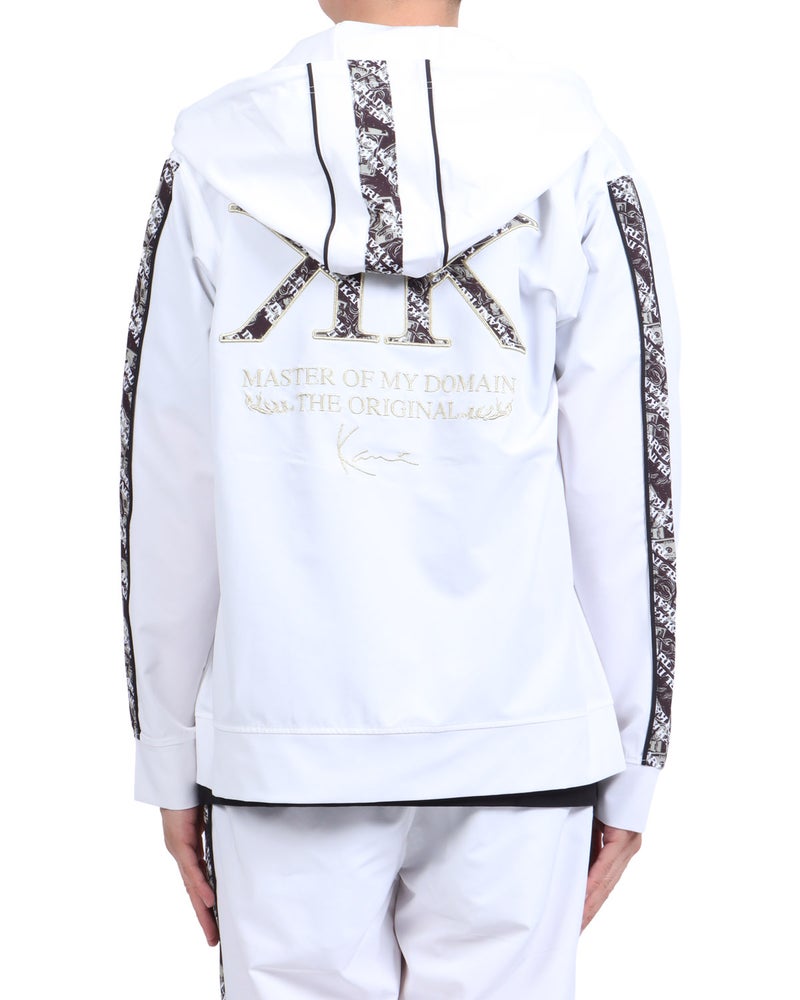 ホワイト：174cm62kg(Lサイズ着用)