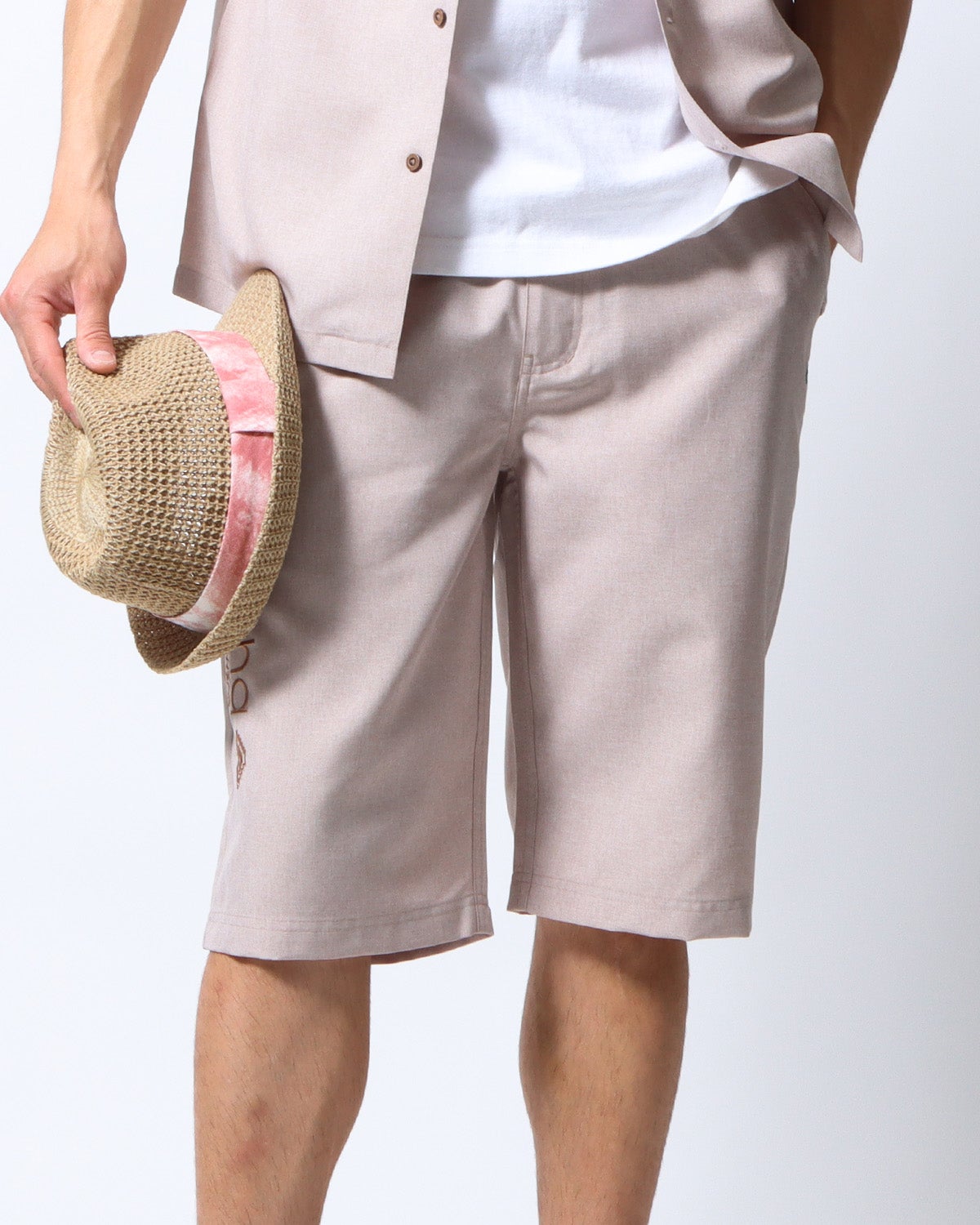 ベージュ：180cm/70kg(Lサイズ着用)