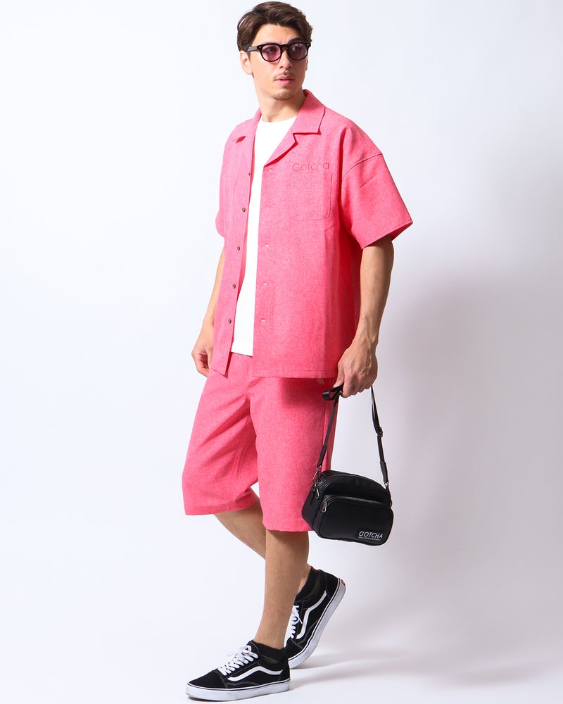 ピンク：180cm/70kg(Lサイズ着用)