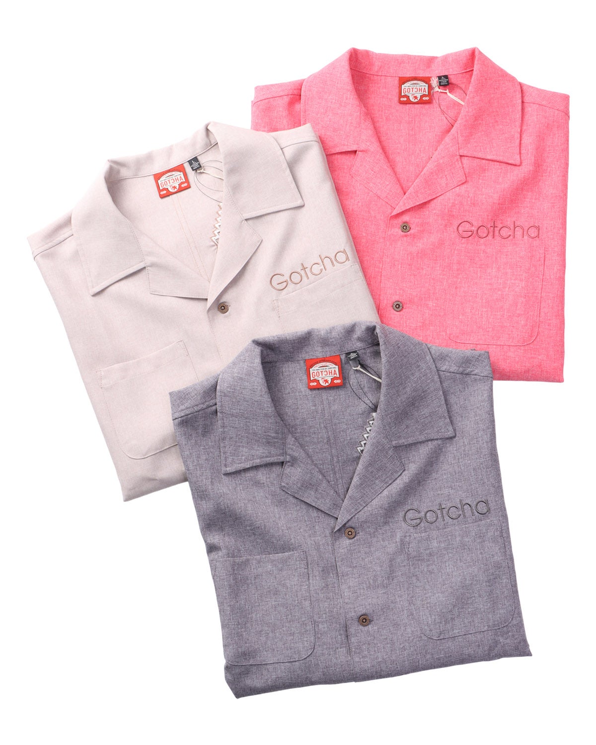 GOTCHA] リネンライク 縦ロゴ 半袖 シャツ | PEET ONLINE STORE