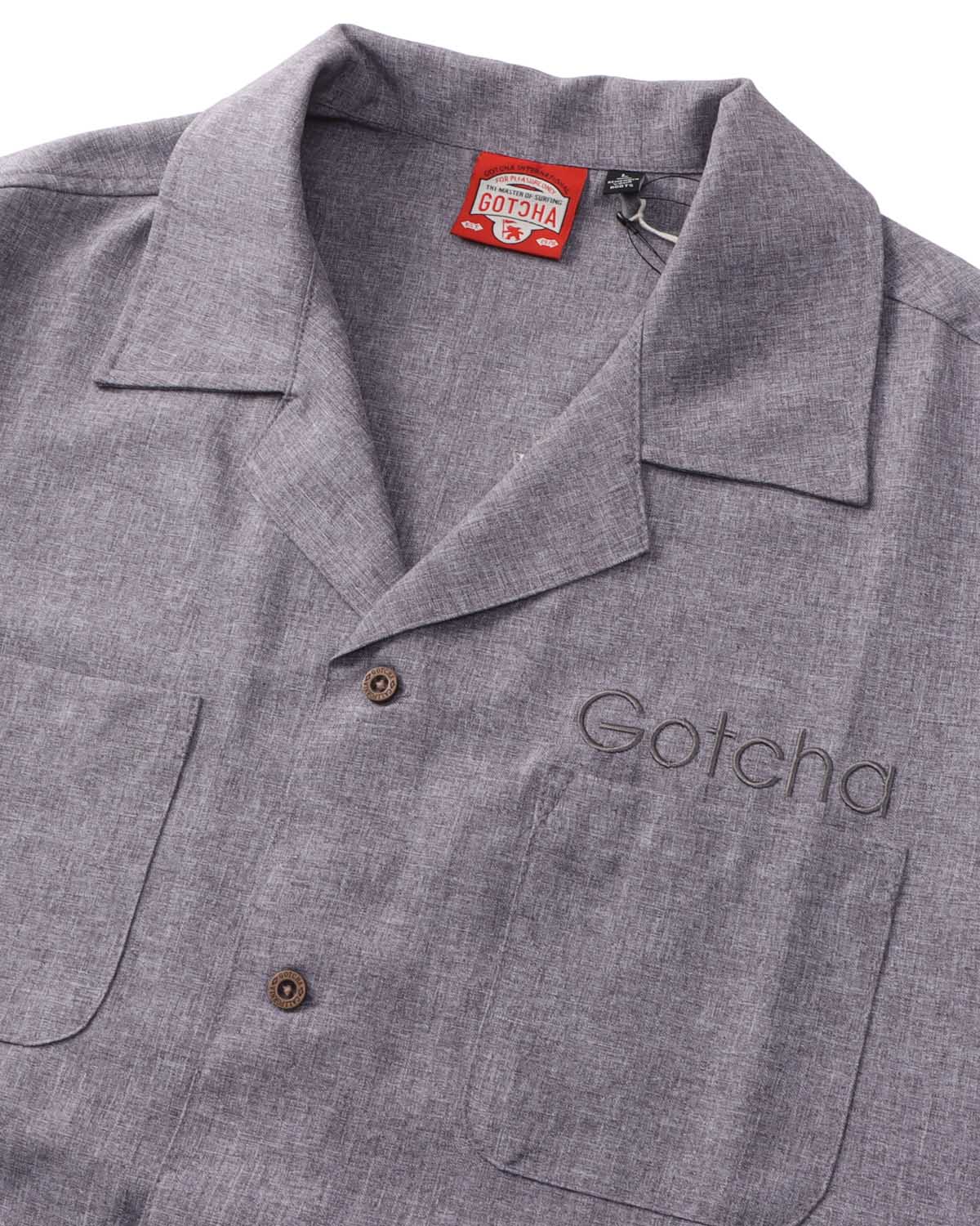 GOTCHA] リネンライク 縦ロゴ 半袖 シャツ | PEET ONLINE STORE