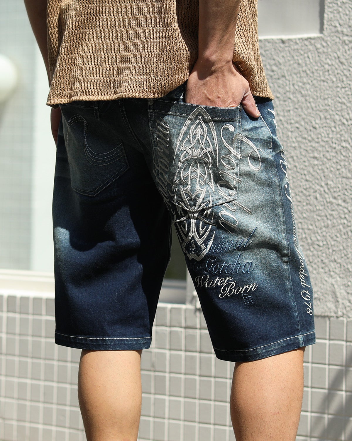 ストレッチ MAX デニム ショーツ