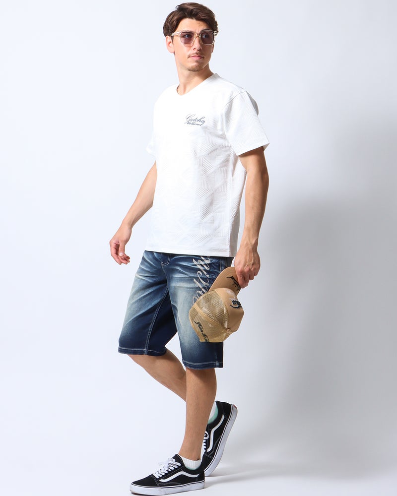 インディゴ：180cm/70kg(Lサイズ着用)