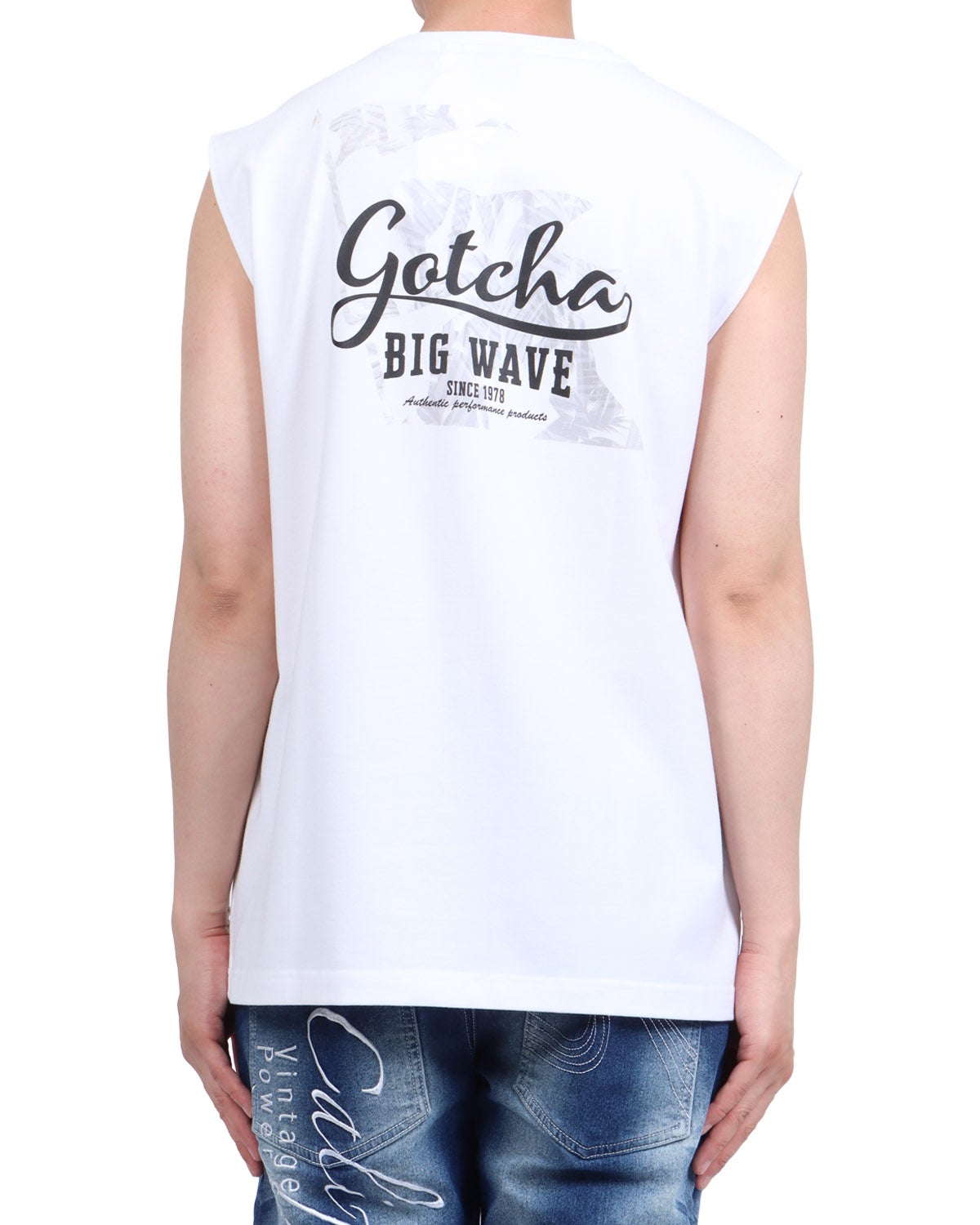 ホワイト：174cm62kg(Lサイズ着用)