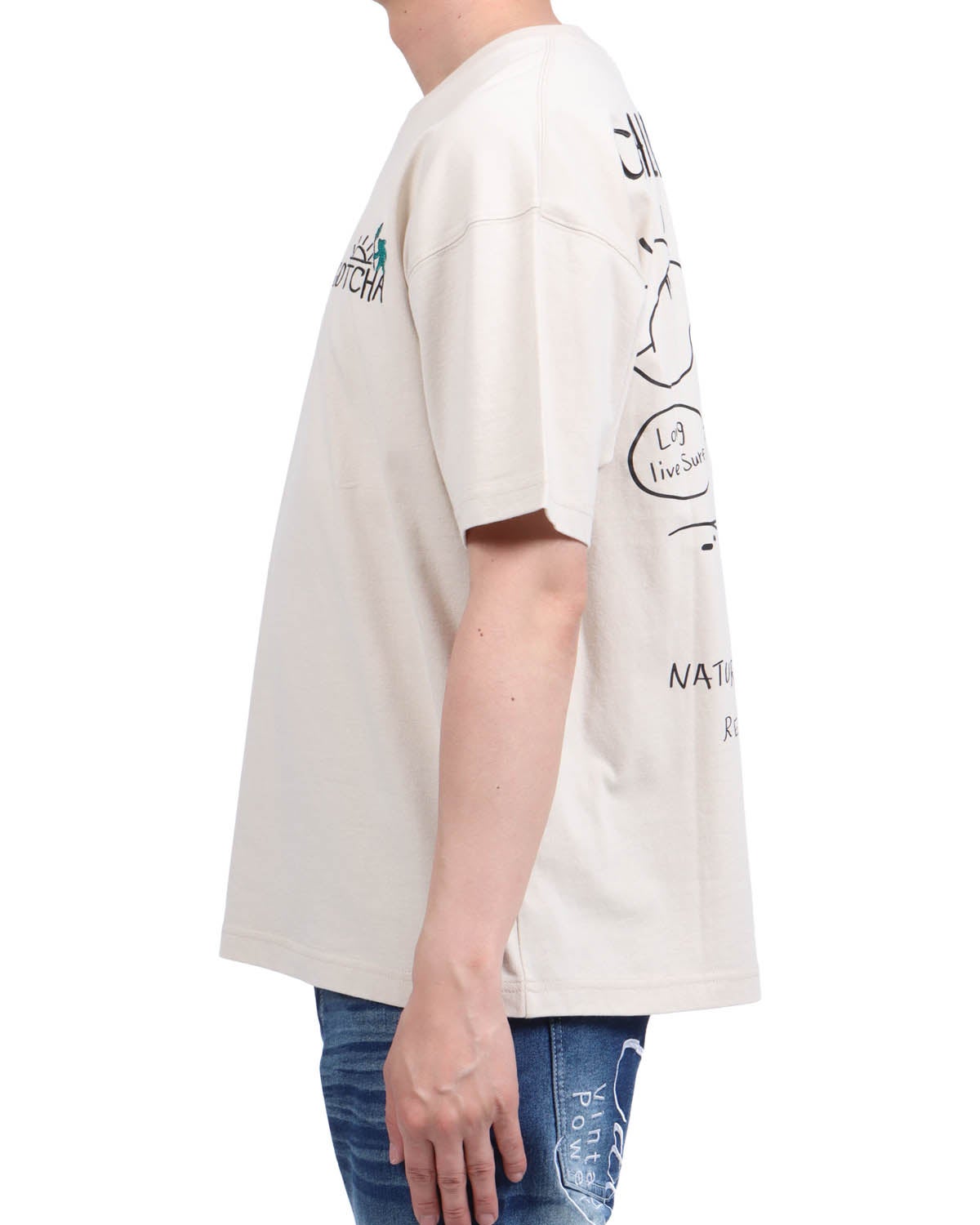 サンドベージュ：174cm62kg(Lサイズ着用)