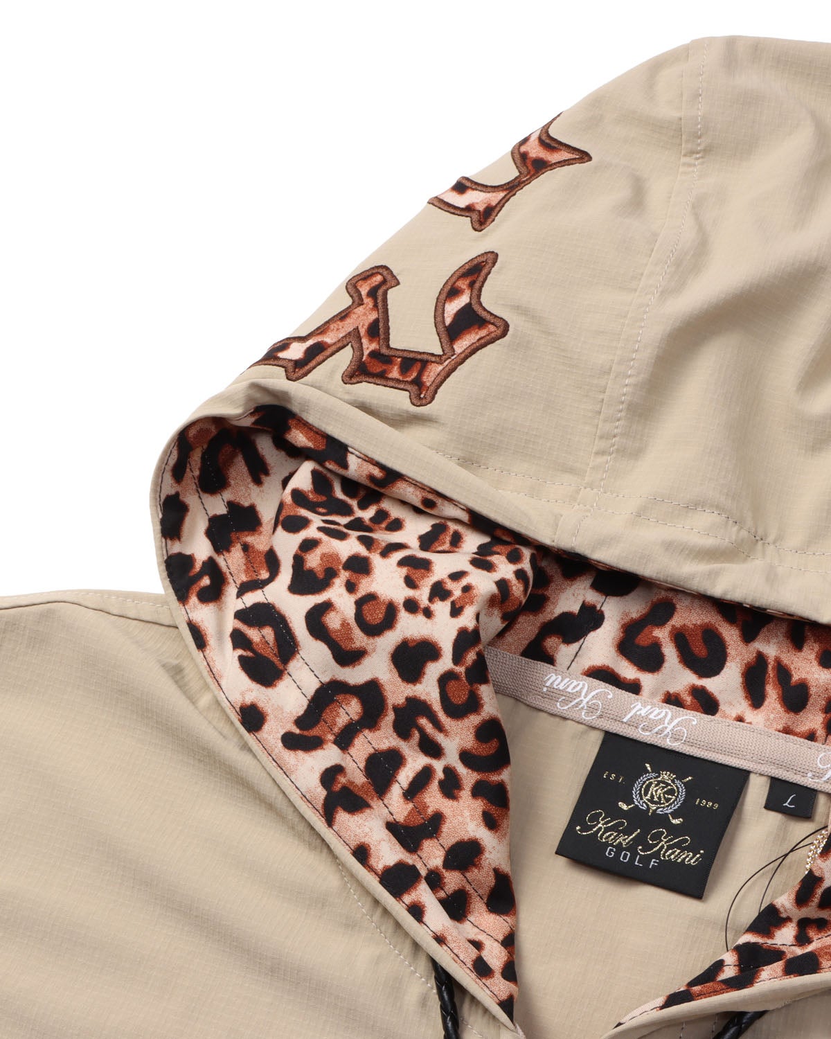 Karl Kani GOLF] 遮熱冷感 レオパード使い ノースリーブ ZIP パーカー