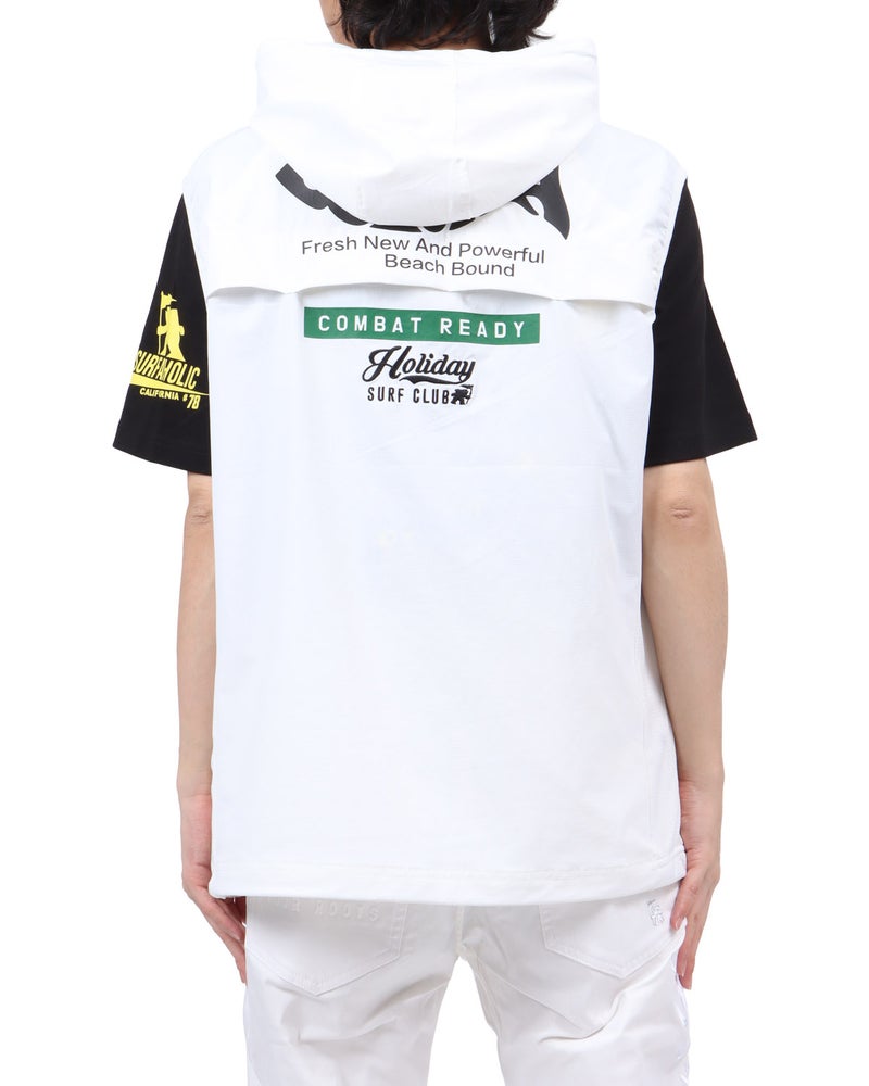 ホワイト：173cm63kg(Lサイズ着用)