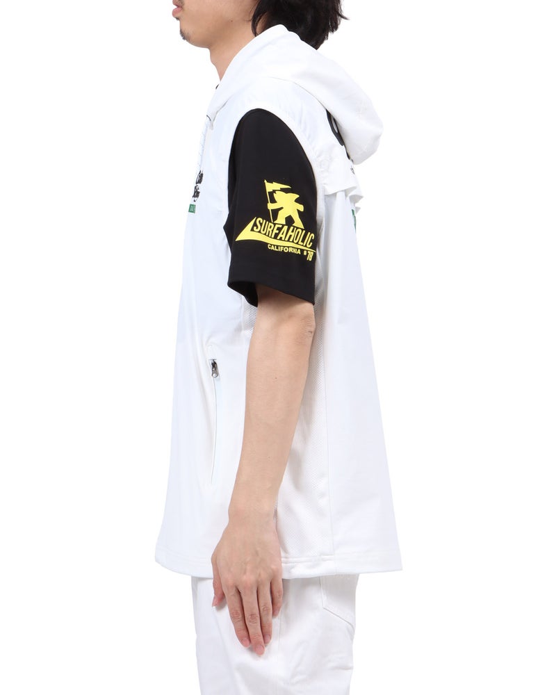 ホワイト：173cm63kg(Lサイズ着用)