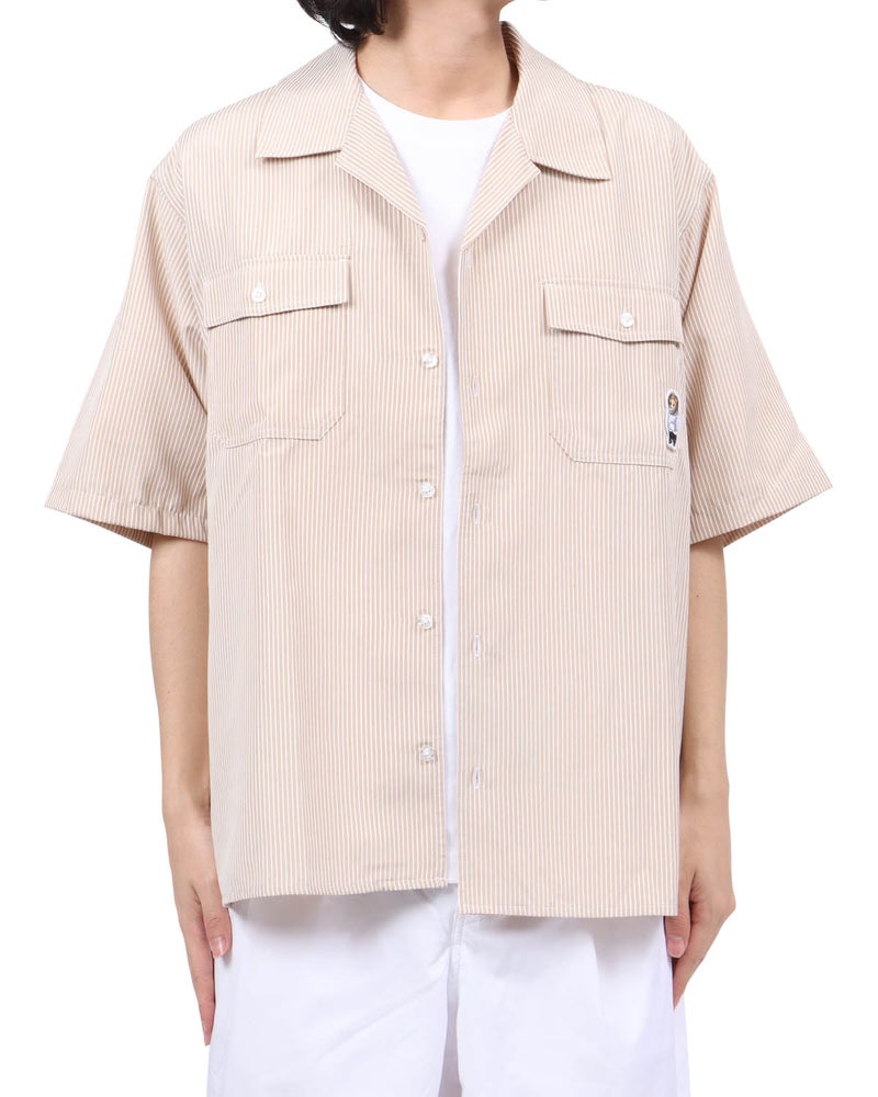 ベージュ：173cm63kg(Lサイズ着用)