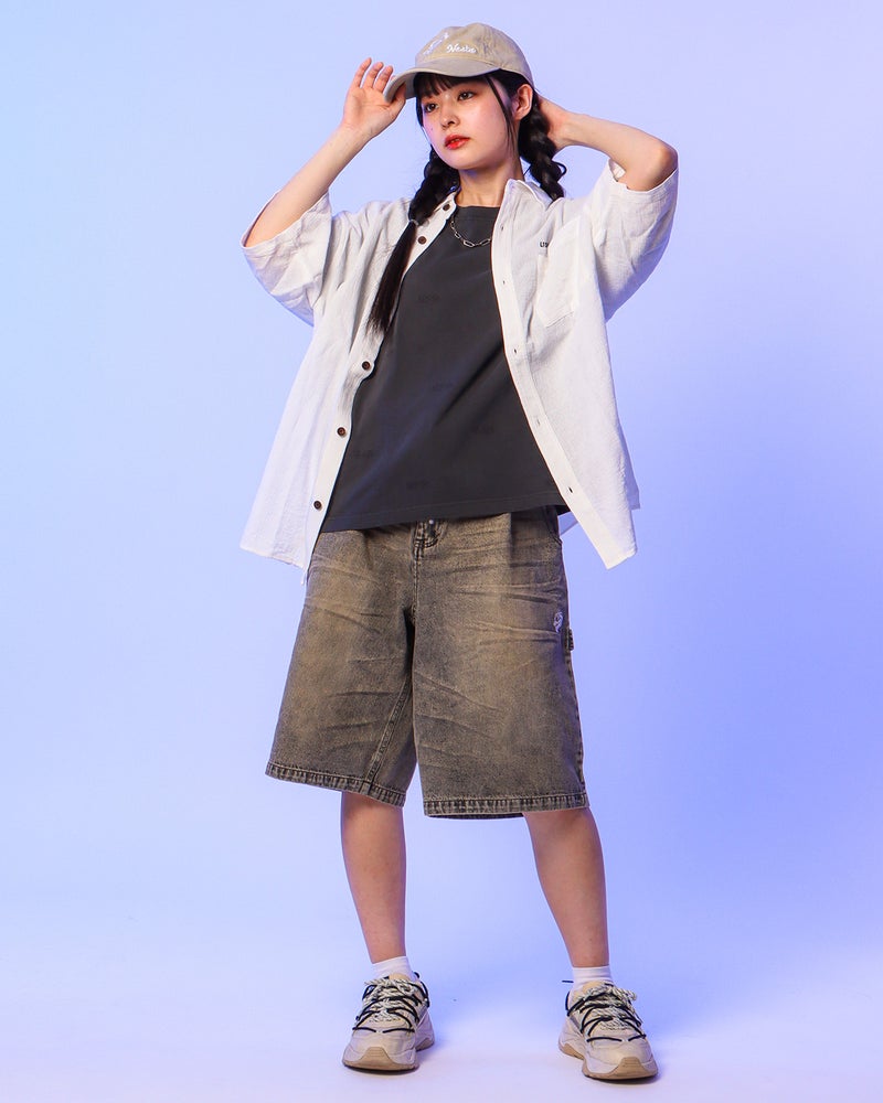 ホワイト：160cm(Lサイズ着用)
