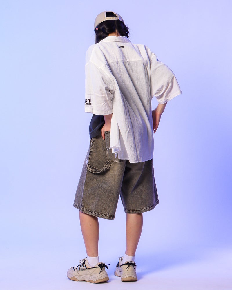 ホワイト：160cm(Lサイズ着用)