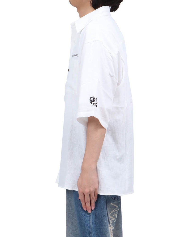 ホワイト：173cm63kg(Lサイズ着用)