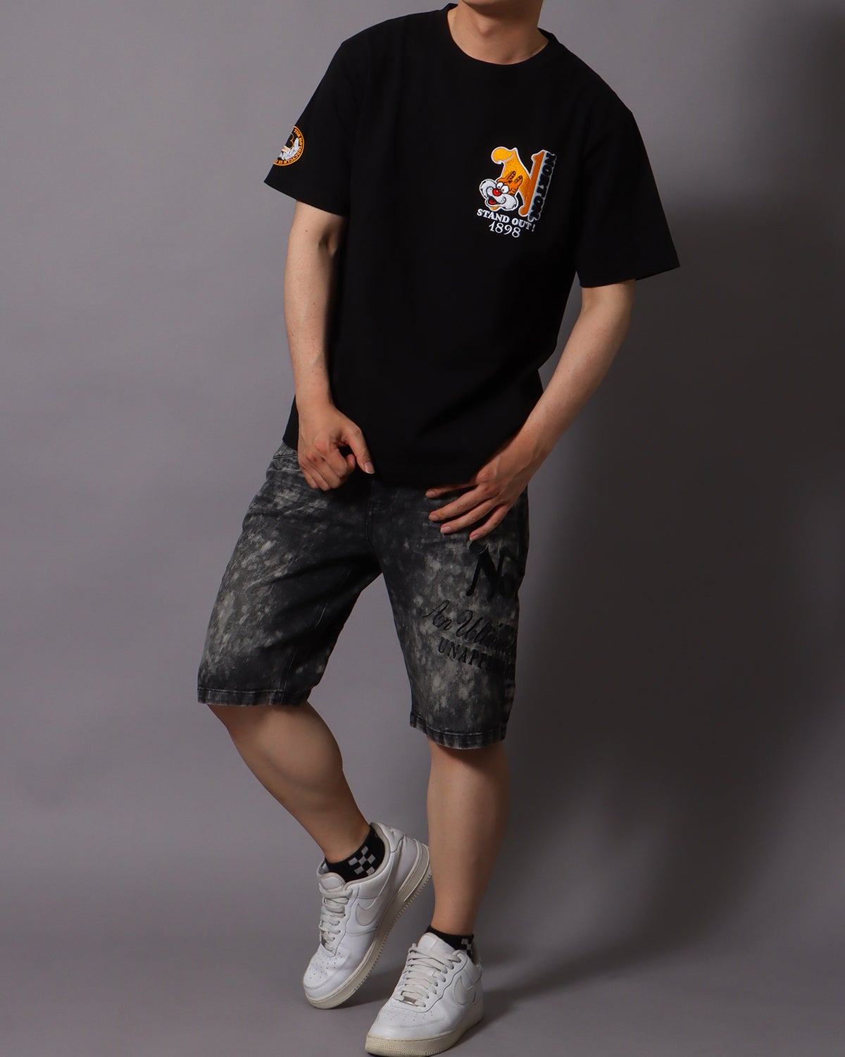 ブラック：178cm/75kg(Lサイズ着用)