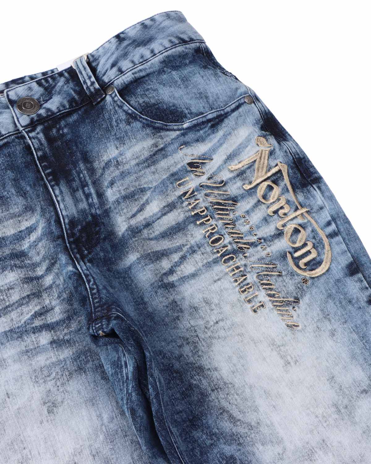 Norton] ストレッチ ケミカル 刺繍 MAX デニム パンツ | PEET ONLINE STORE
