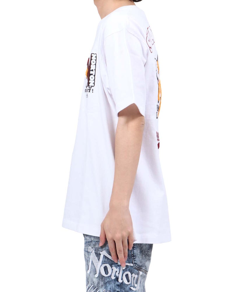 ホワイト：173cm63kg(Lサイズ着用)