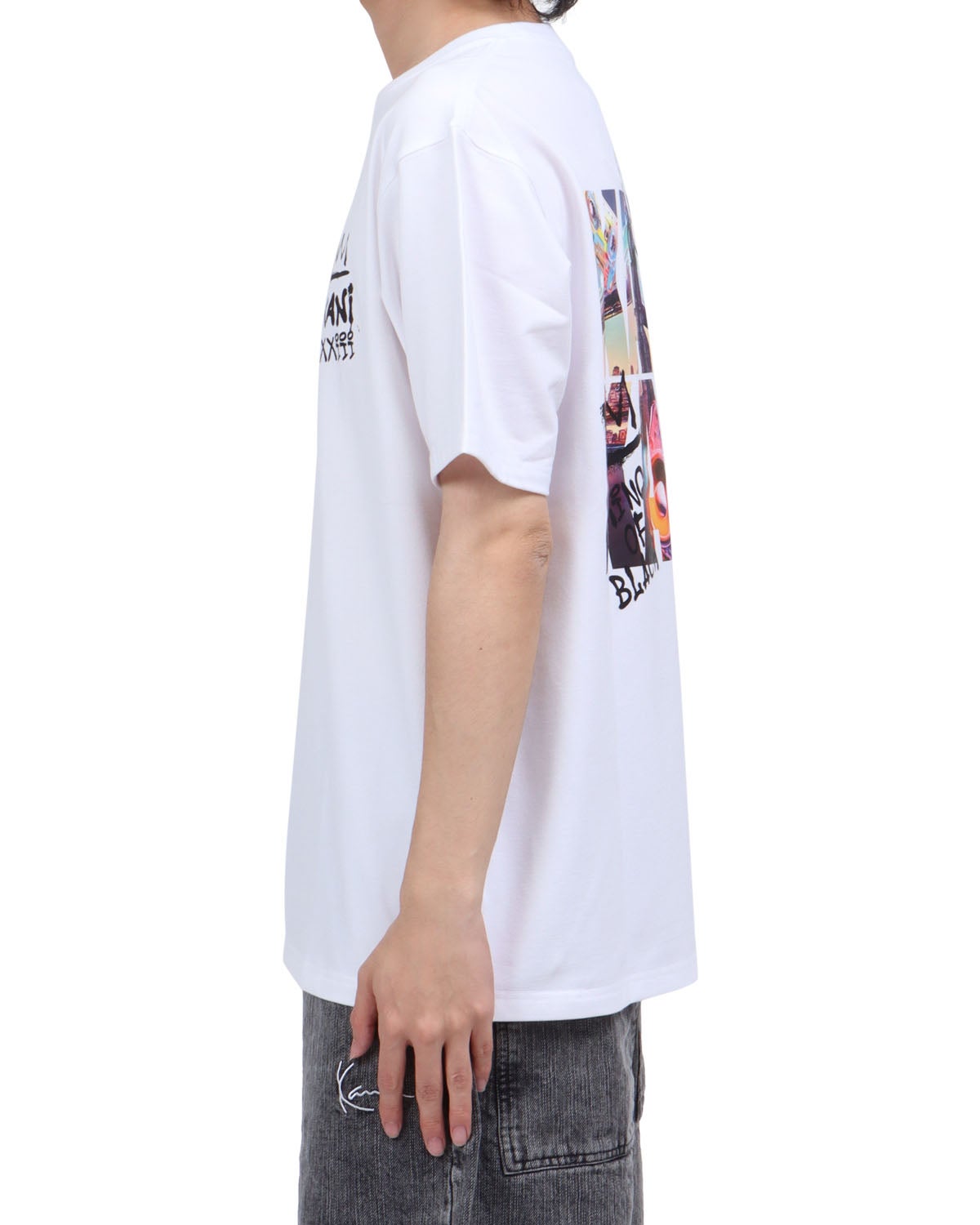 ホワイト：173cm63kg(Lサイズ着用)