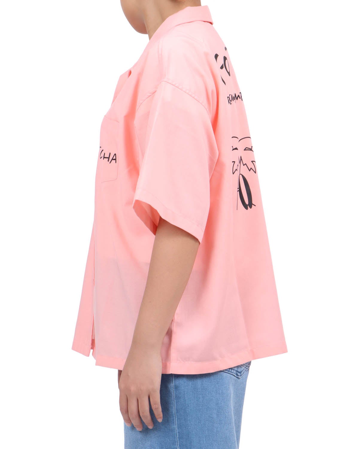 ピンク：167cm(Lサイズ着用)