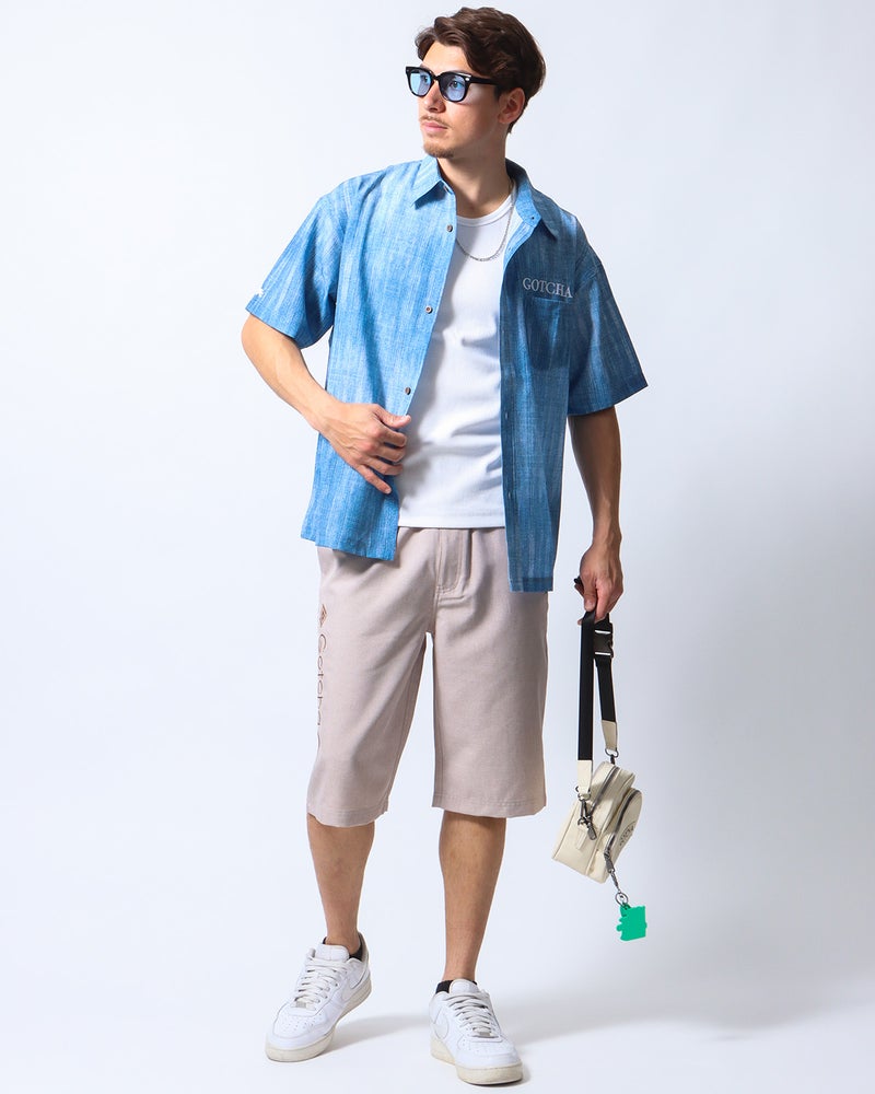 インディゴ：180cm/70kg(Lサイズ着用)