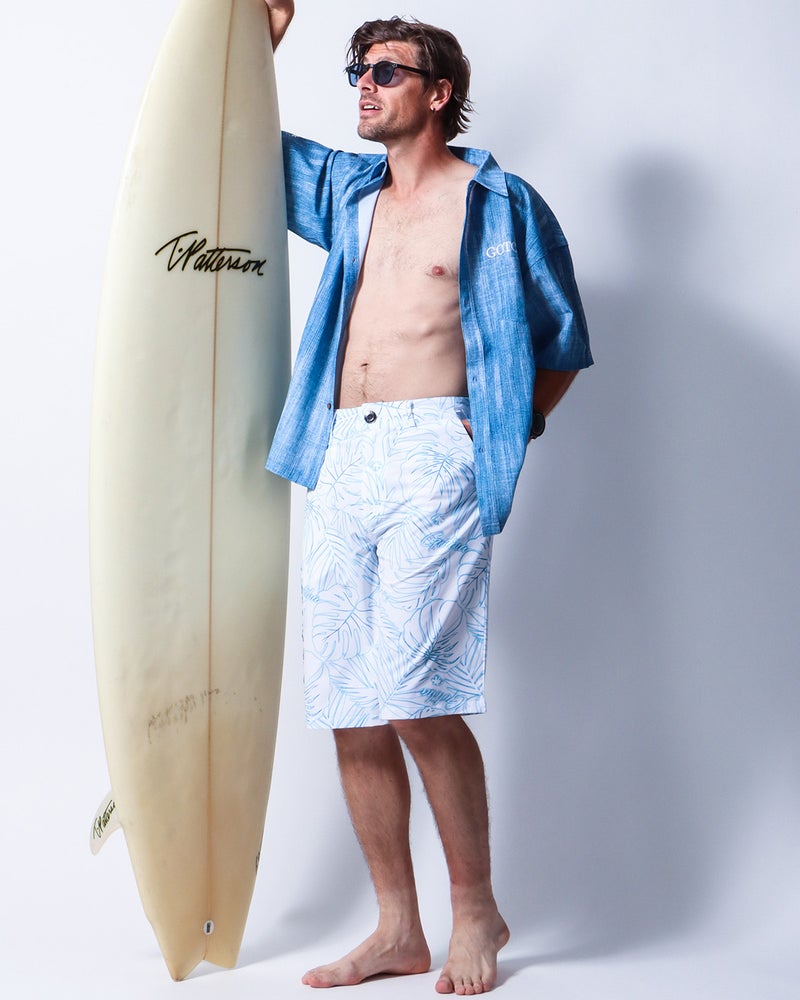 インディゴ：183cm/70kg(Lサイズ着用)