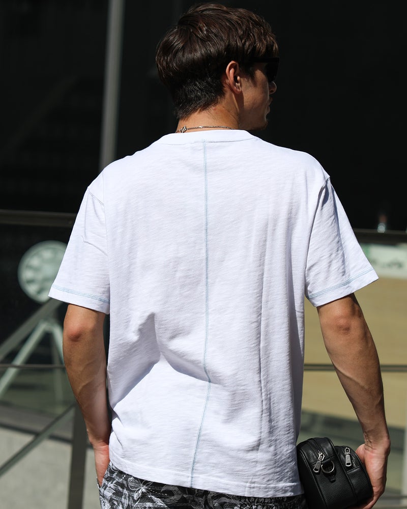 ホワイト：180cm/70kg(Lサイズ着用)
