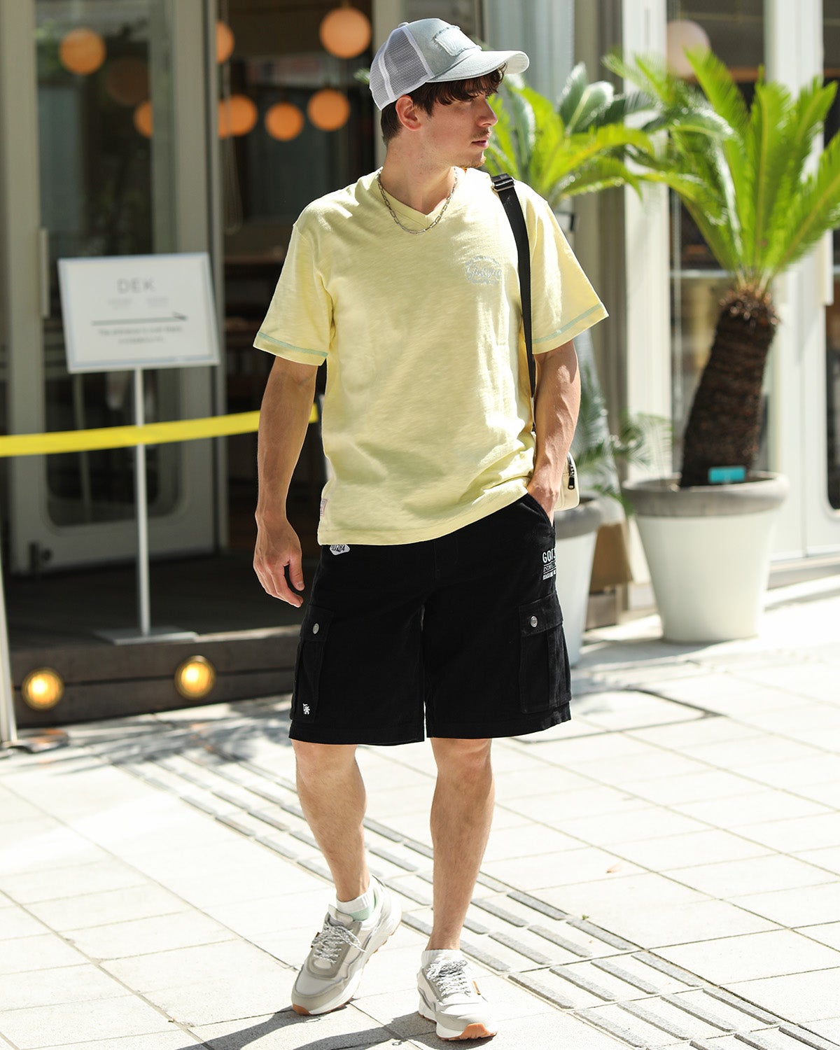 クリーム：180cm/70kg(Lサイズ着用)