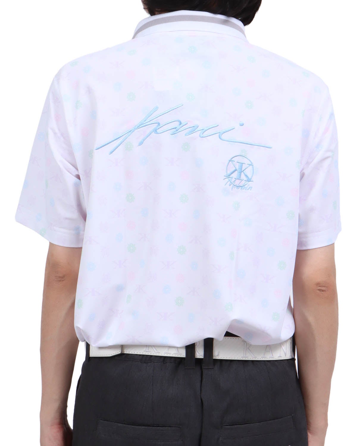 ホワイト：173cm63kg(Lサイズ着用)
