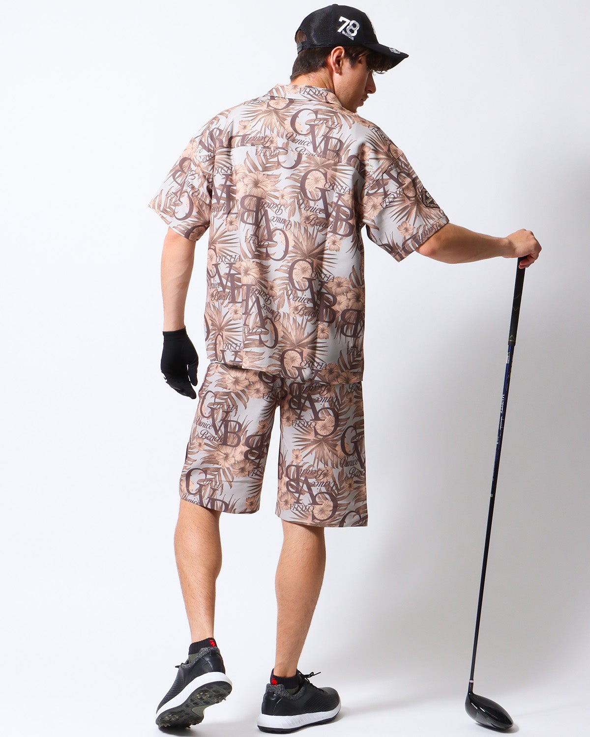 名古屋限定 L goold golf rockers ショーツ ノベルティ付き GOTCHA GOLF] ストレッチ リゾート ボタニカル ショーツ | PEET ONLINE