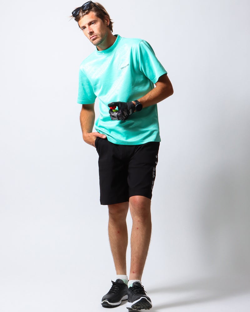ミントグリーン：183cm/70kg(Lサイズ着用)