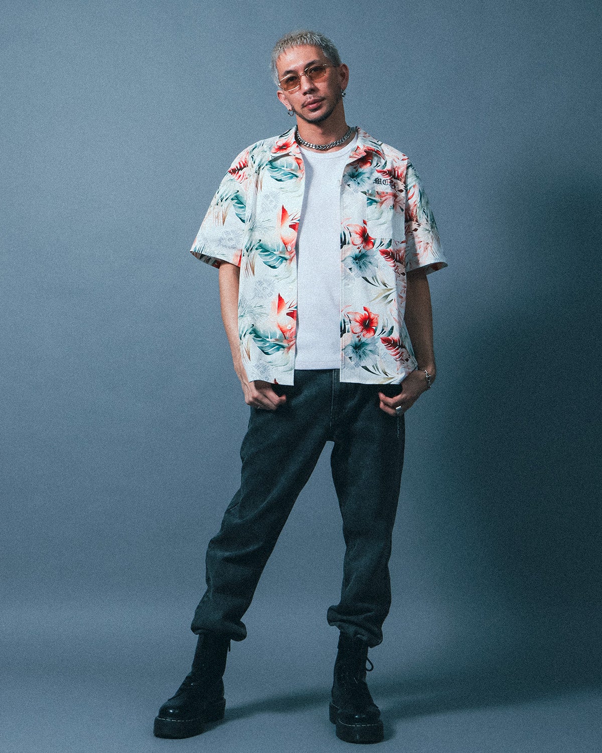 MCD] 総柄 半袖 開襟シャツ | PEET ONLINE STORE