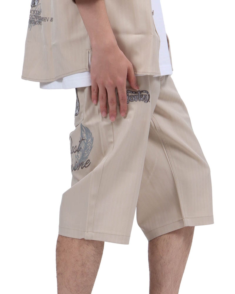 ベージュ：173cm63kg(Mサイズ着用)