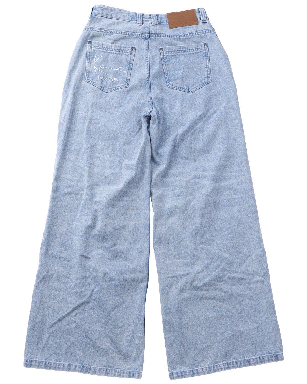 Karl Kani] ウィメンズ パール付き ハードダメージ デニムパンツ
