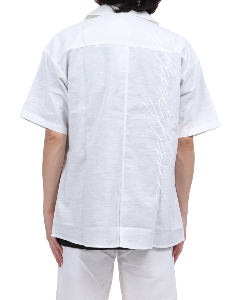 ホワイト：173cm63kg(Lサイズ着用)