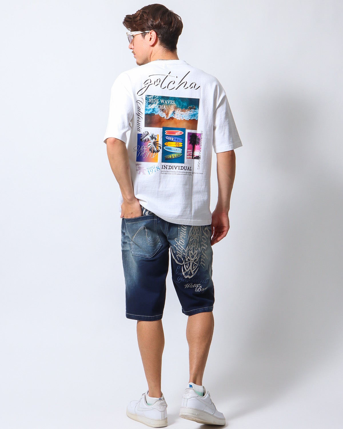 ホワイト：180cm/70kg(Lサイズ着用)