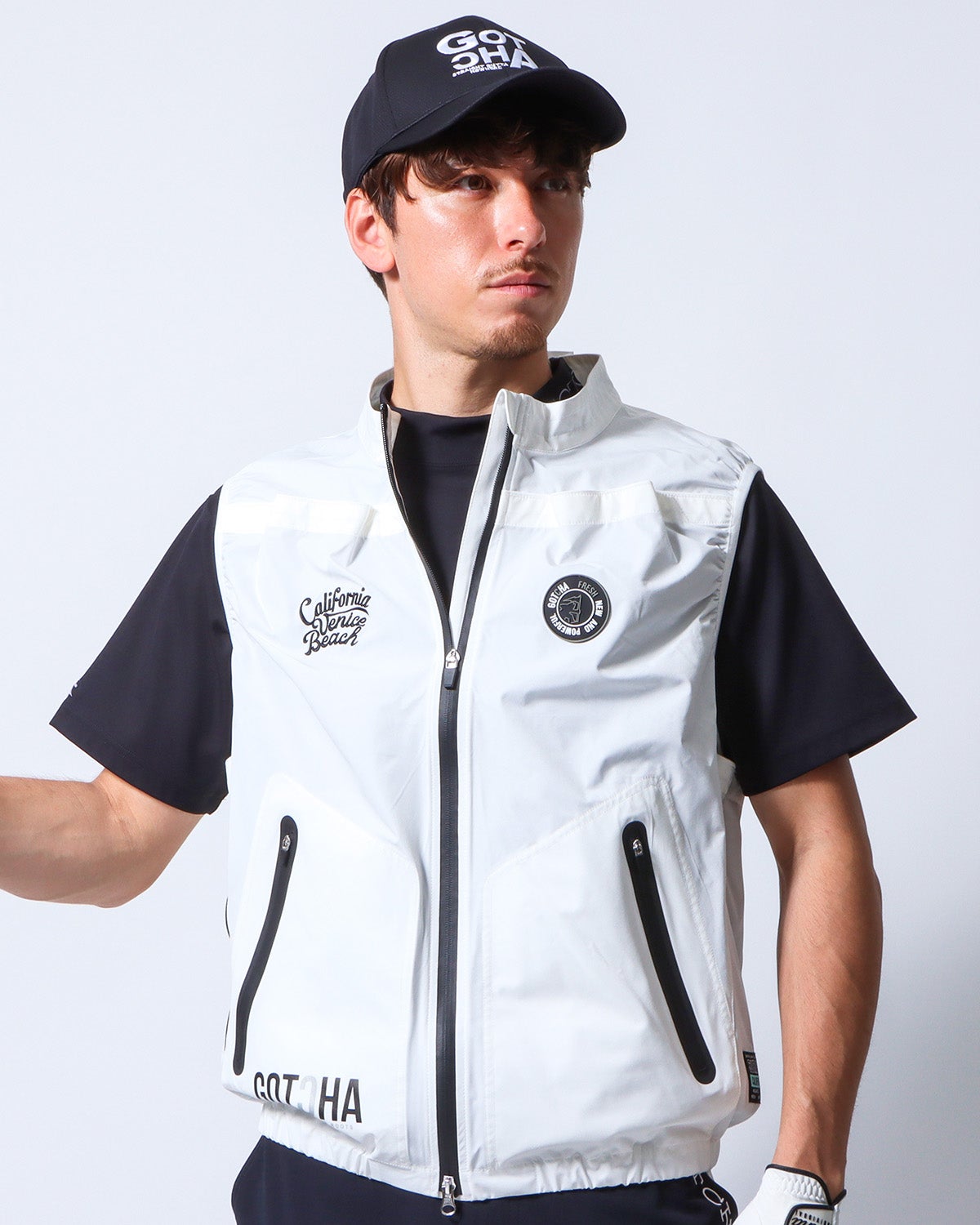ホワイト：180cm/70kg(Lサイズ着用)