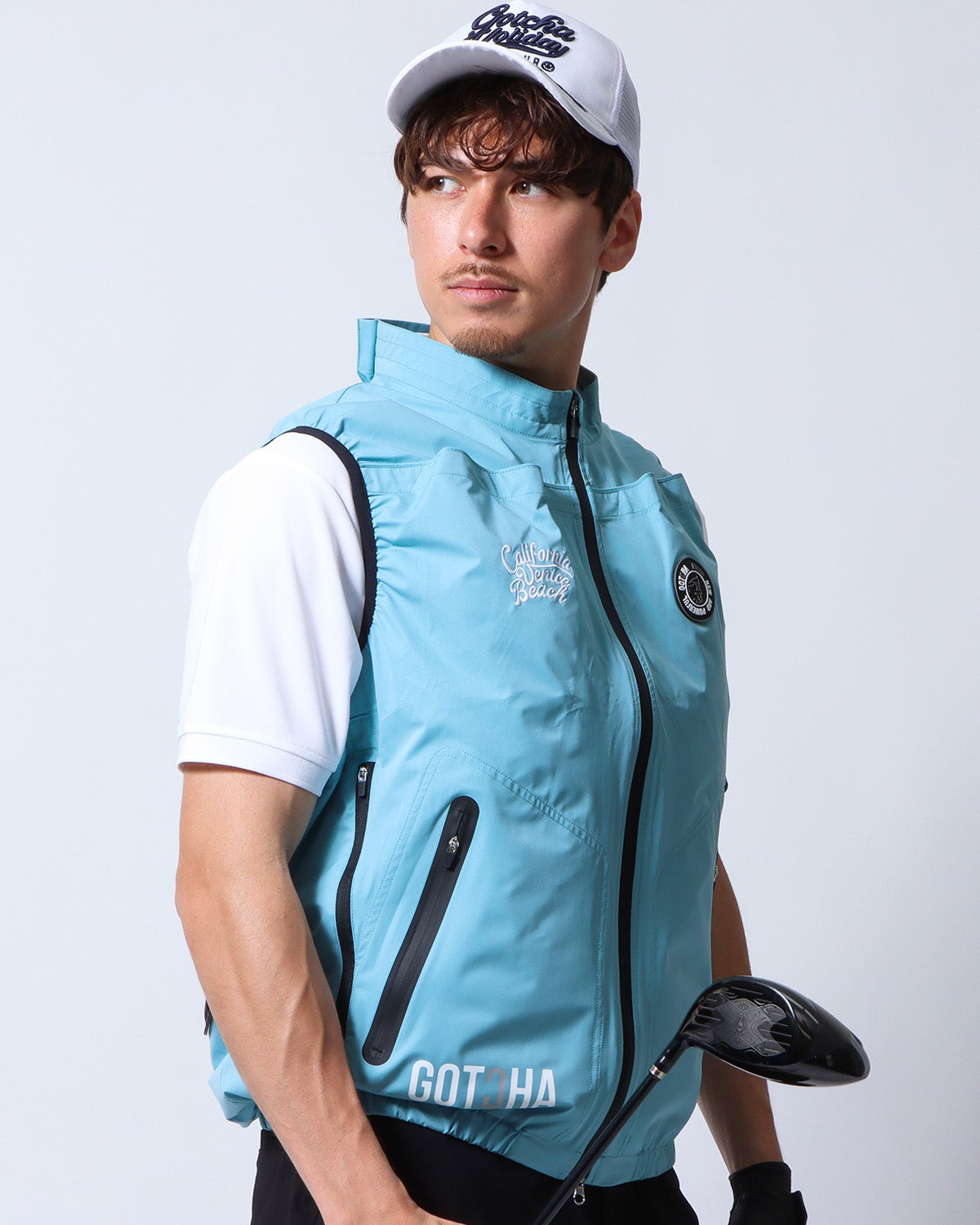 ターコイズ：180cm/70kg(Lサイズ着用)