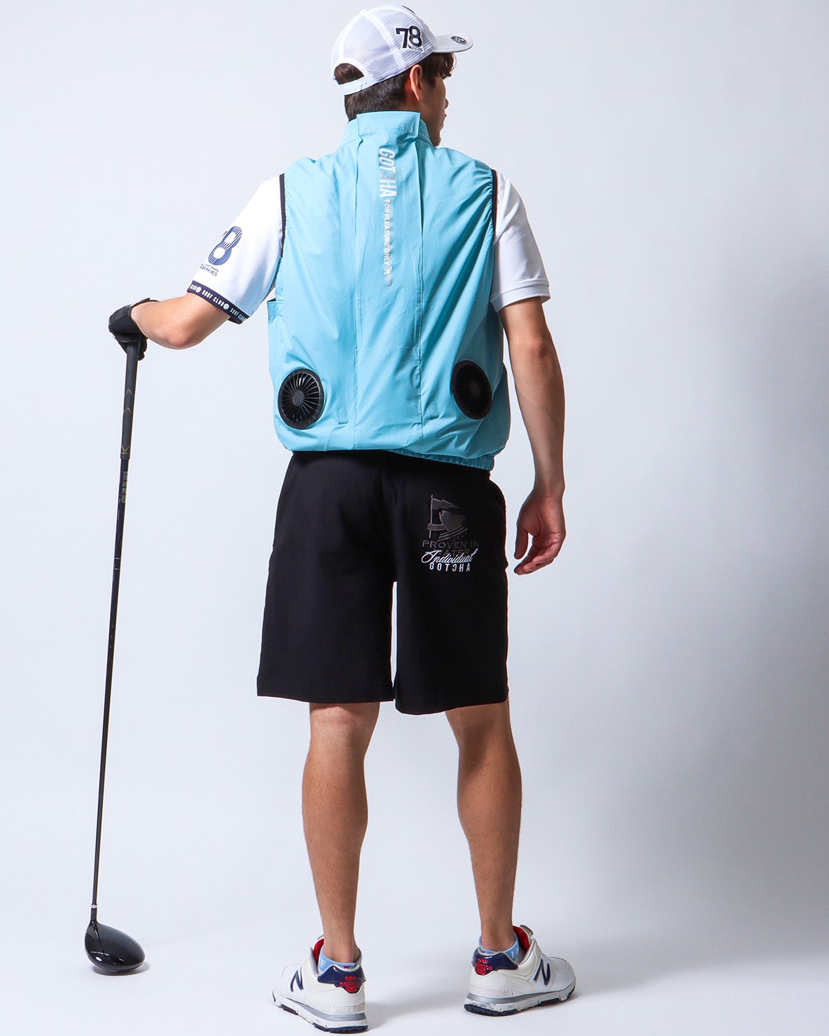 ターコイズ：180cm/70kg(Lサイズ着用)